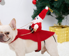 Load image into Gallery viewer, Dog Christmas Clothes Santa Claus Riding Deer
